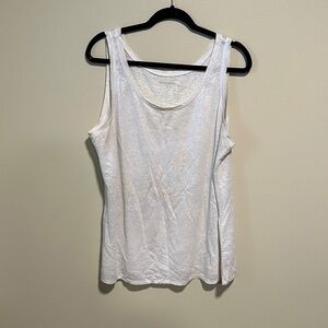 Eileen Fisher Ivory Sparkle Tank Top Size Medium